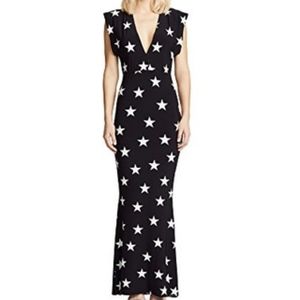 NWT Star Norma Kamali V Neck Rectangle Gown